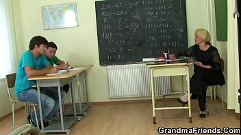 Two Dudes Bang Old Teacher