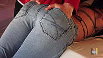 Assjob PRE Cum On My Tight Denim Jeans FETISH